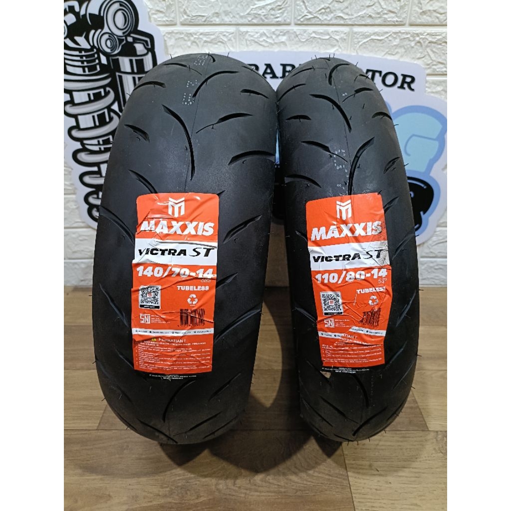 BAN LUAR MAXXIS VICTRA ST TUBELESS 110/80 140/70 RING 14 AEROX 155