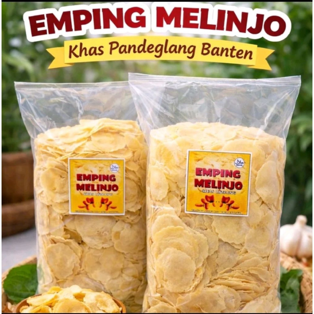 emping melinjo mentah  - asli melinjo, Tanpa Campuran