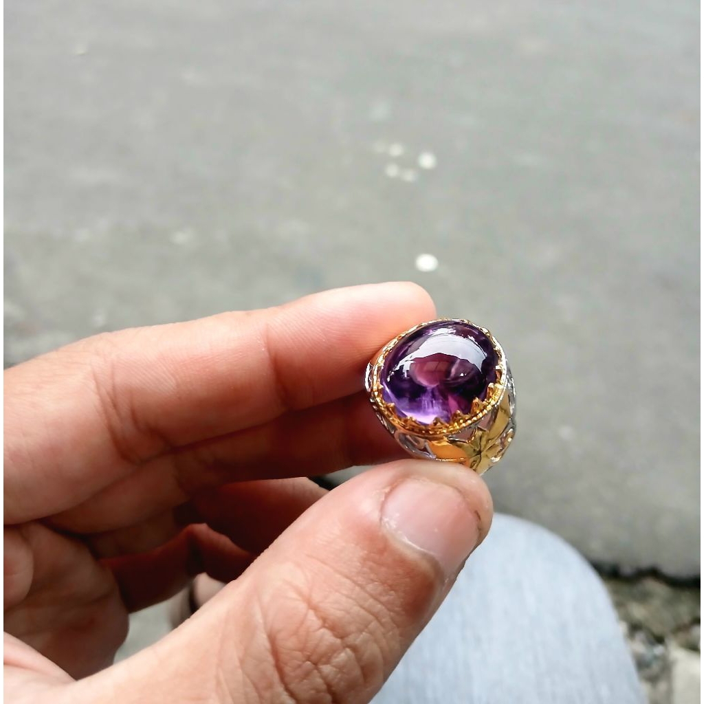 batu kecubung amethyst bungur asli alam