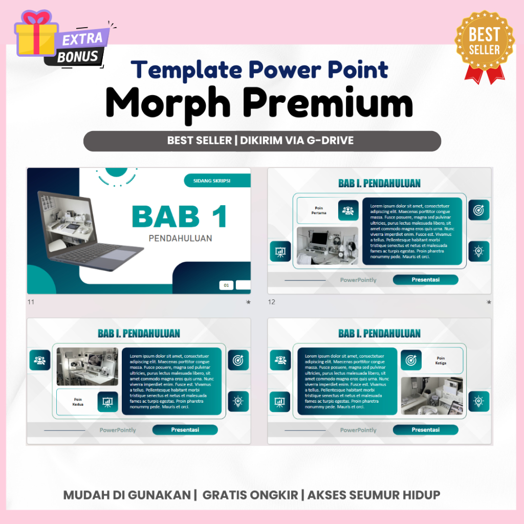 Template PPT Premium SIDANG TRISAKTI - Animasi Morph, Animasi Bergerak | PPT 14