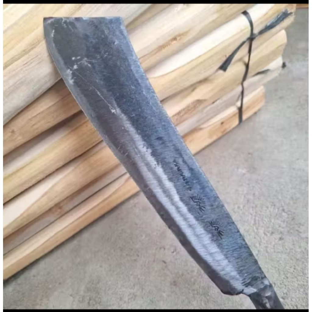 alat berkebun pisau golok potong kayu dan bambu panjang 45 cm bahan asli per