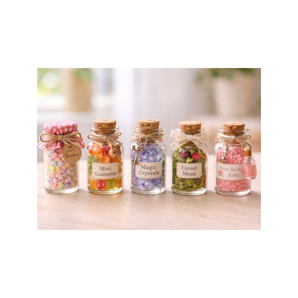 Botol Kaca Mini Bunga Kering Aesthetic