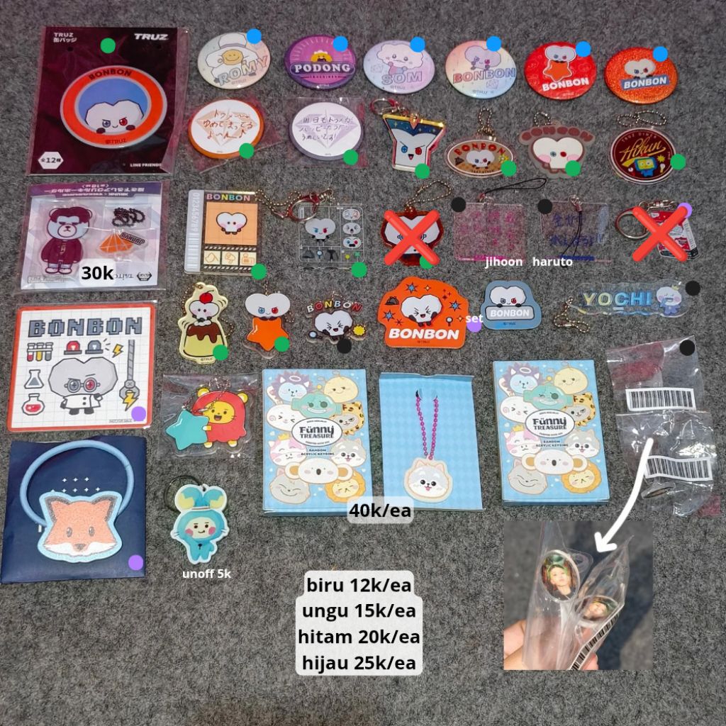 [WAJIB CO BUNGKUS] SALE TREASURE TRUZ keychain magnet pin rubber acrylic line friends deco kit keyri