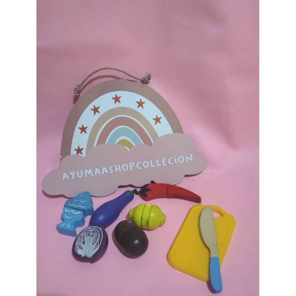 mainan kayu magnet preloved