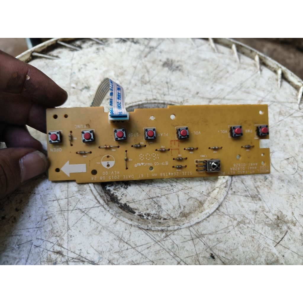 tombol panel depan DVD home theater Samsung HT F453HRK