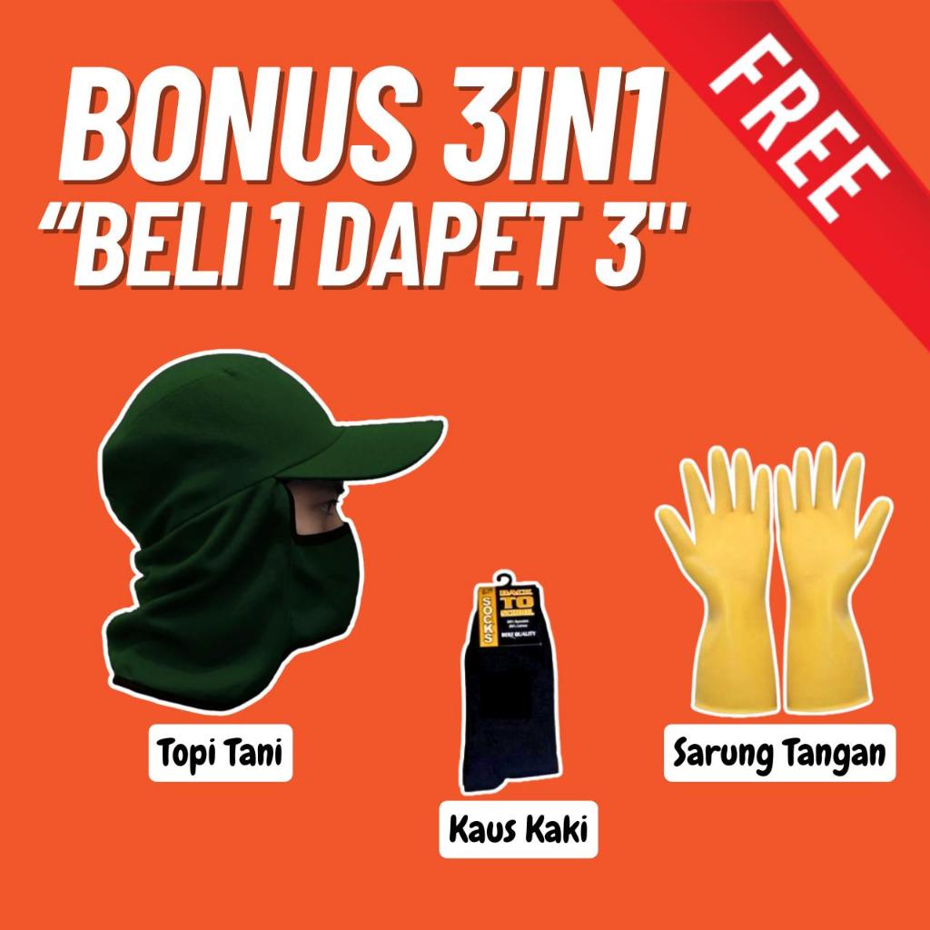 [HADIAH KHUSUS] Bonus 3in1 - Setiap Pembelian Sepatu Boots dapat Gratis 3 Item, meliputi Topi Tani/J