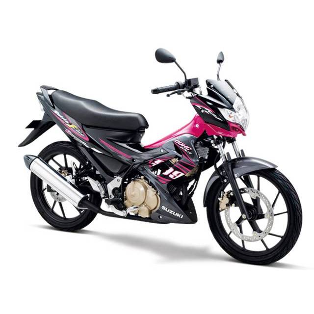 striping stiker lis polet body Suzuki satria fu f 150 2012 barong hitam pink standar