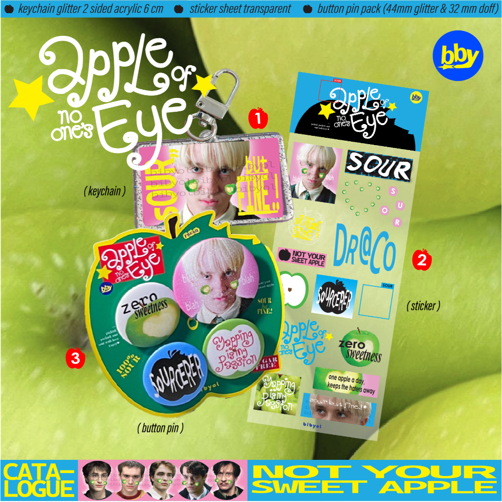 Harry Potter Draco Cedric Tom Oliver Remus Keychain Sticker Button Pin Fanmerch unofficial by bibyol