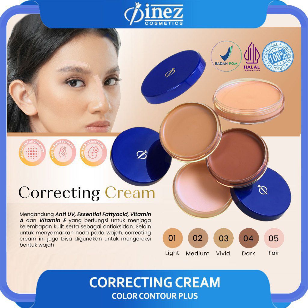 Inez Correcting Cream(foundation padat)