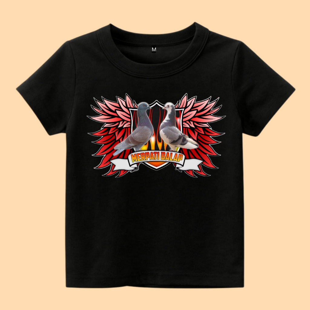 Baju kaos anak burung merpati balap