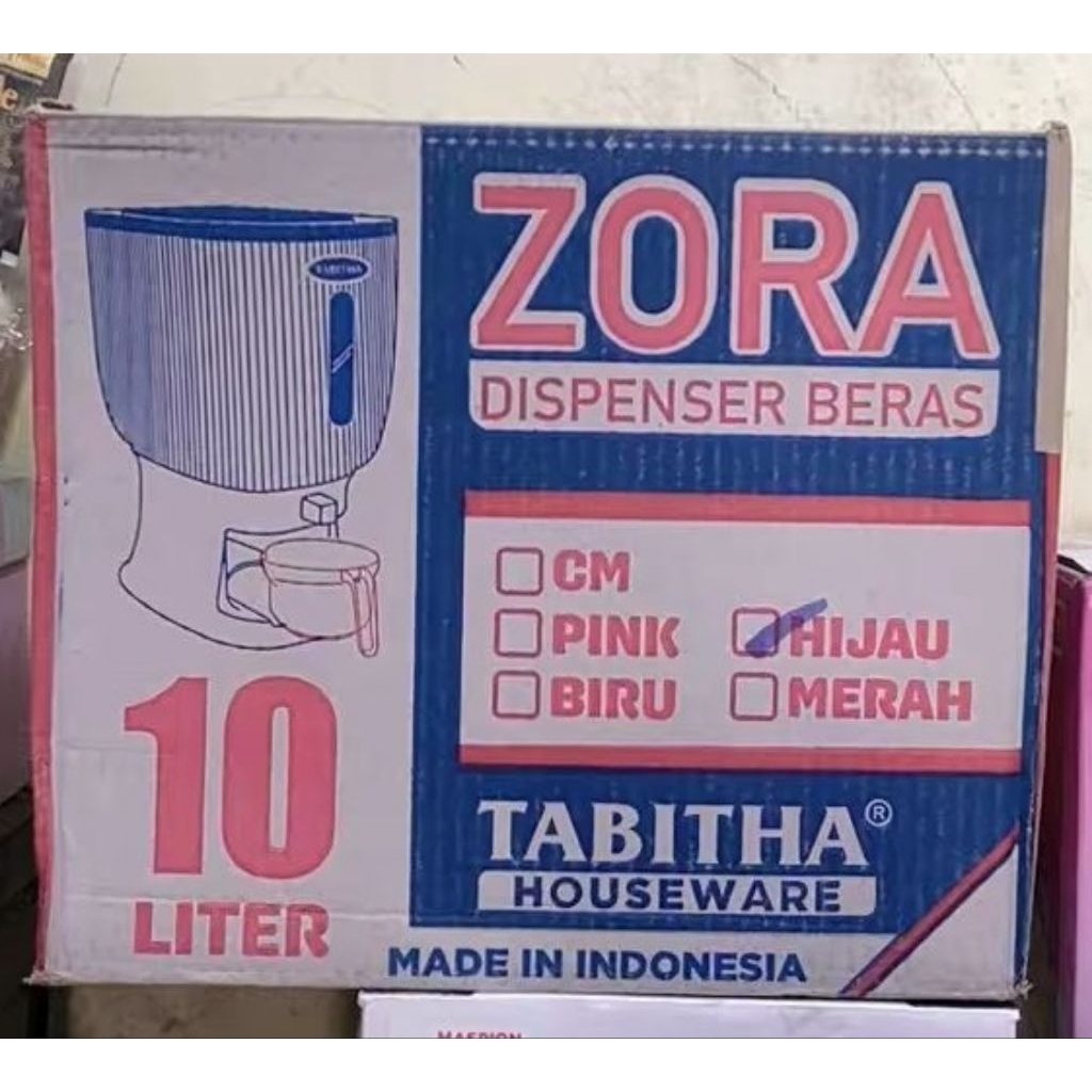 Zora dispenser beras 10liter
