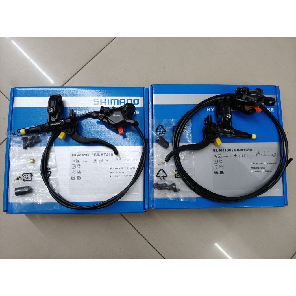 Brakeset Deore Brake set rem Hidrolik Shimano Deore BL- M4100/ BR- MT410
