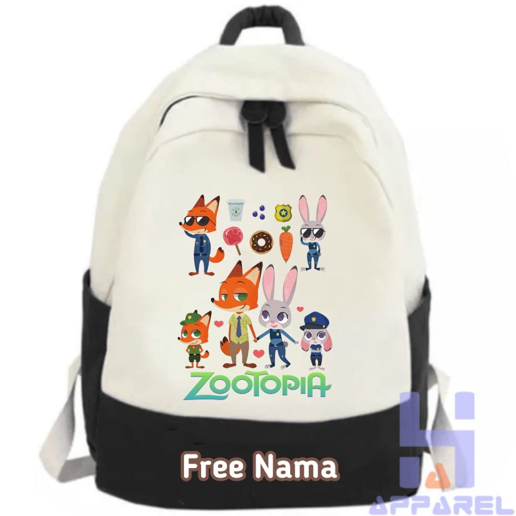 TAS RANSEL ANAK DISNEY ZOOTOPIA FREE NAMA