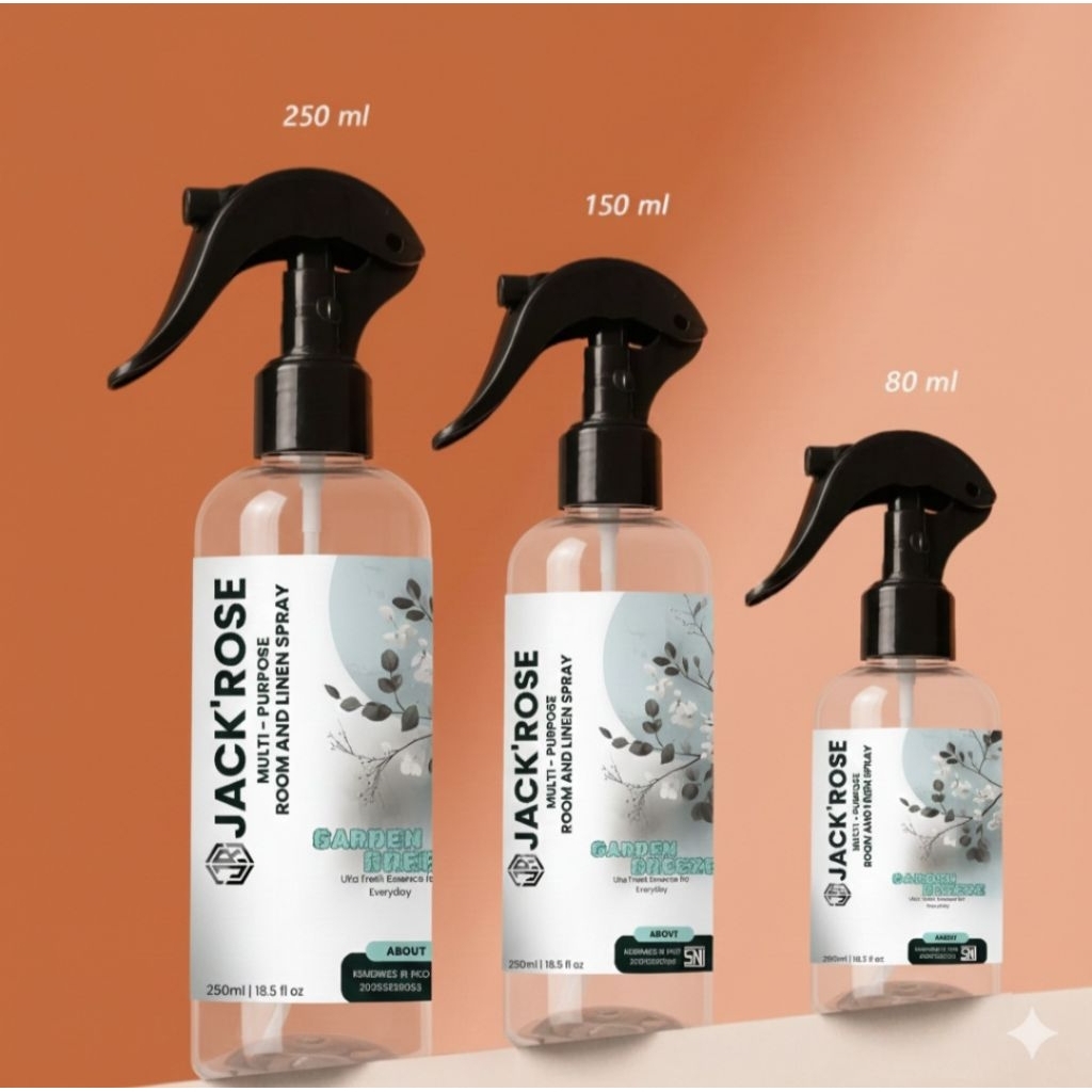 Jackrose - Room & Linen Spray  Pewangi Premium Garden Brezze 250ml / Anti Bacterial / Pengharum serb