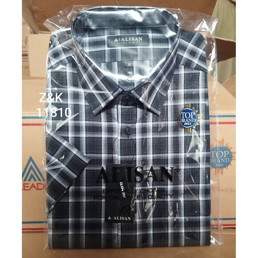 KEMEJA ALISAN MOTIF KOTAK-KOTAK LENGAN PENDEK