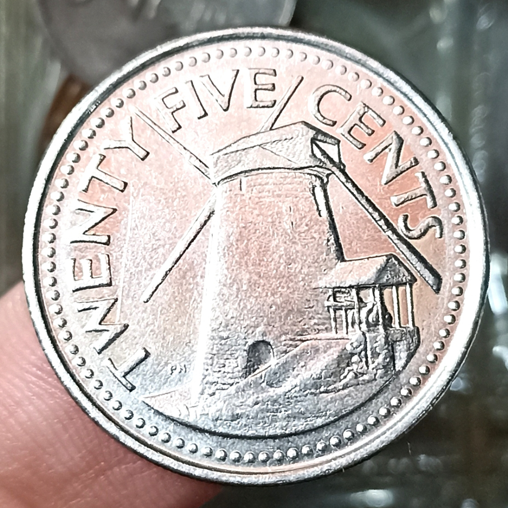 Koin Kuno Barbados 25 Cents - Elizabeth II