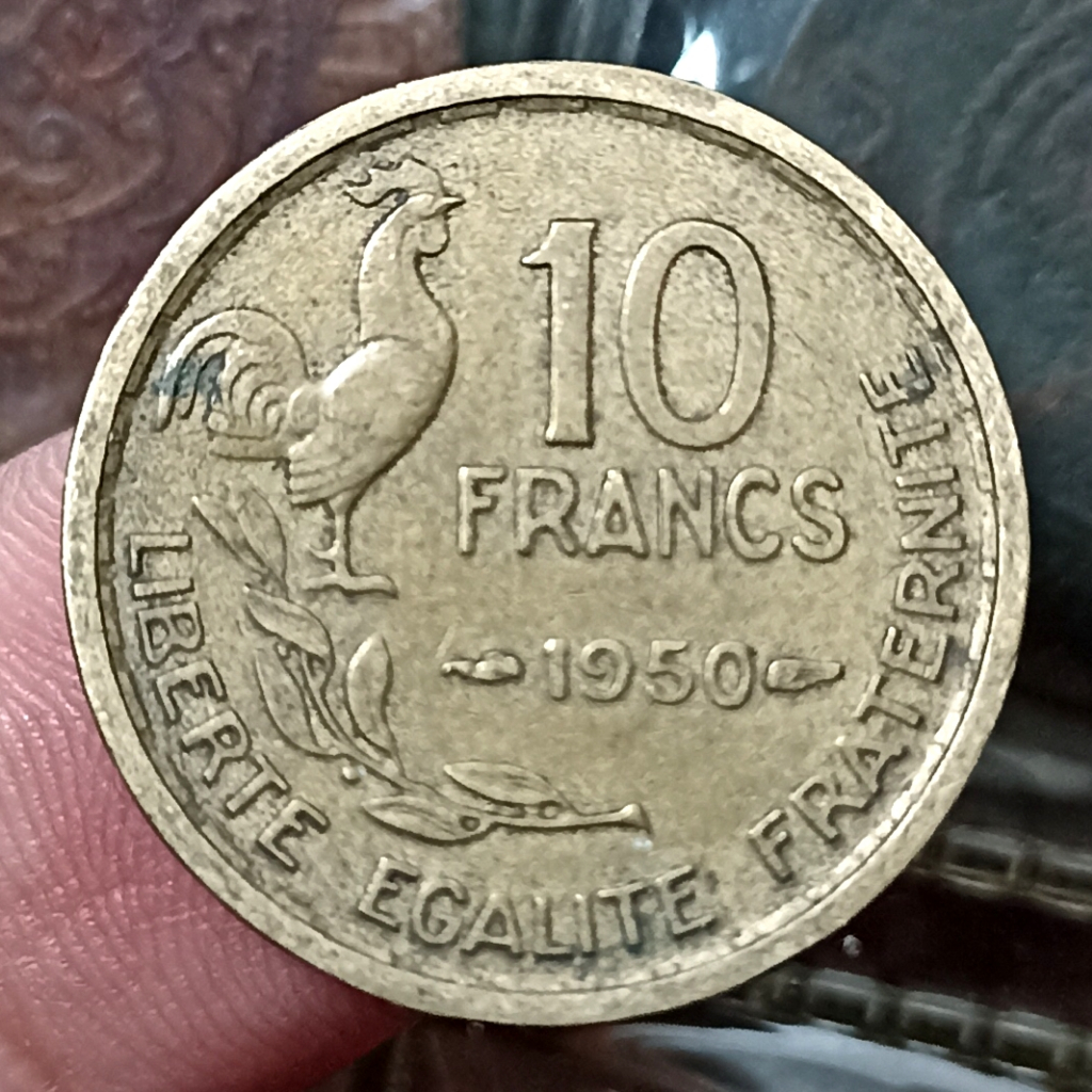 Koin Kuno France 10 Francs Tahun 1950