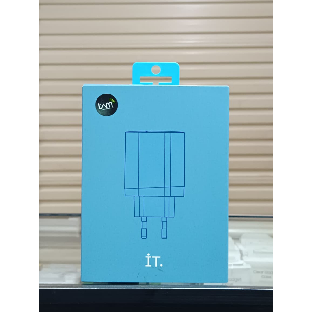 ADAPTER CHARGER IT PLUG 30 WATT USB + TYPE C FAST CHARGING ORIGINAL NEW