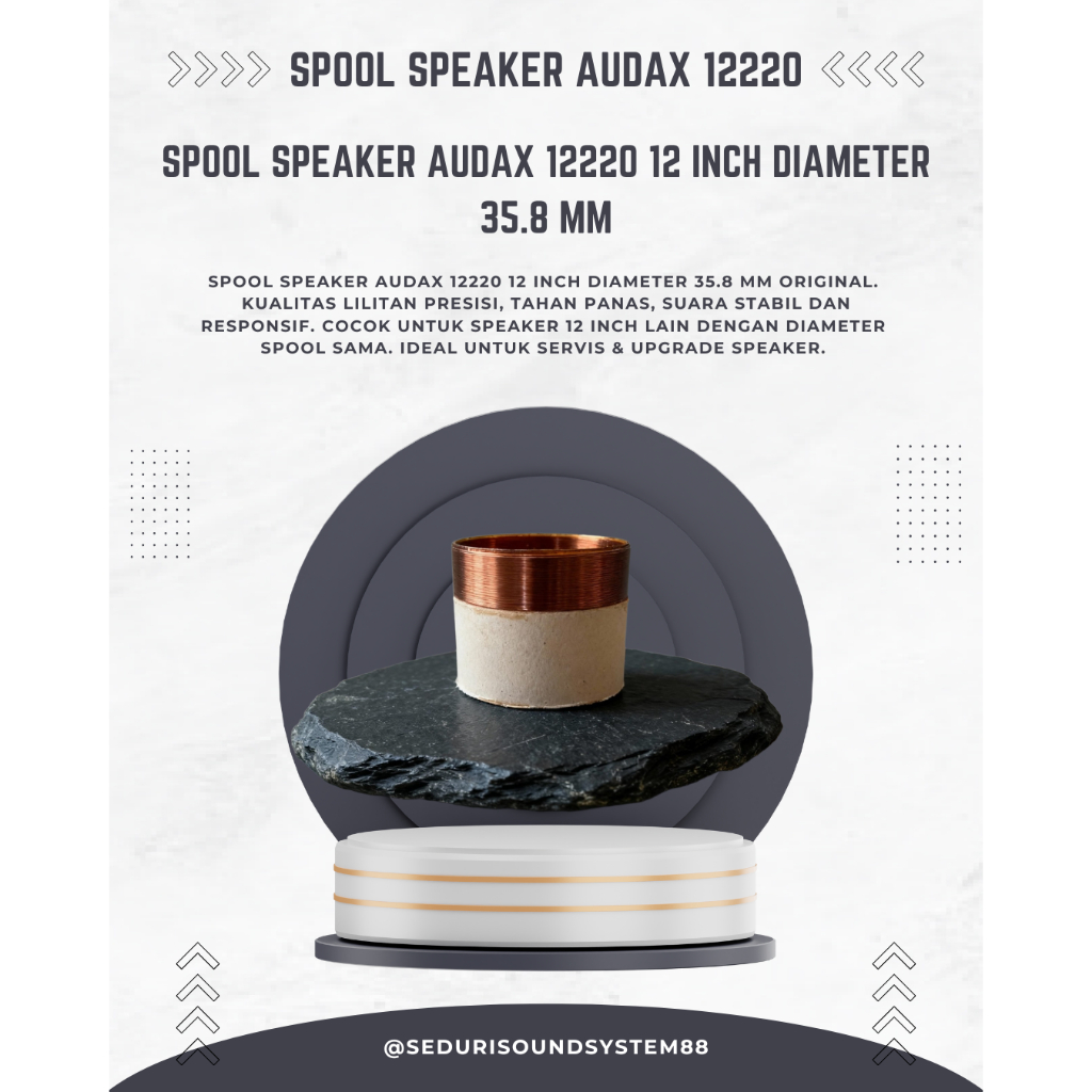 Spool Speaker AUDAX 12220 12 Inch 35.8 mm original AUDAX