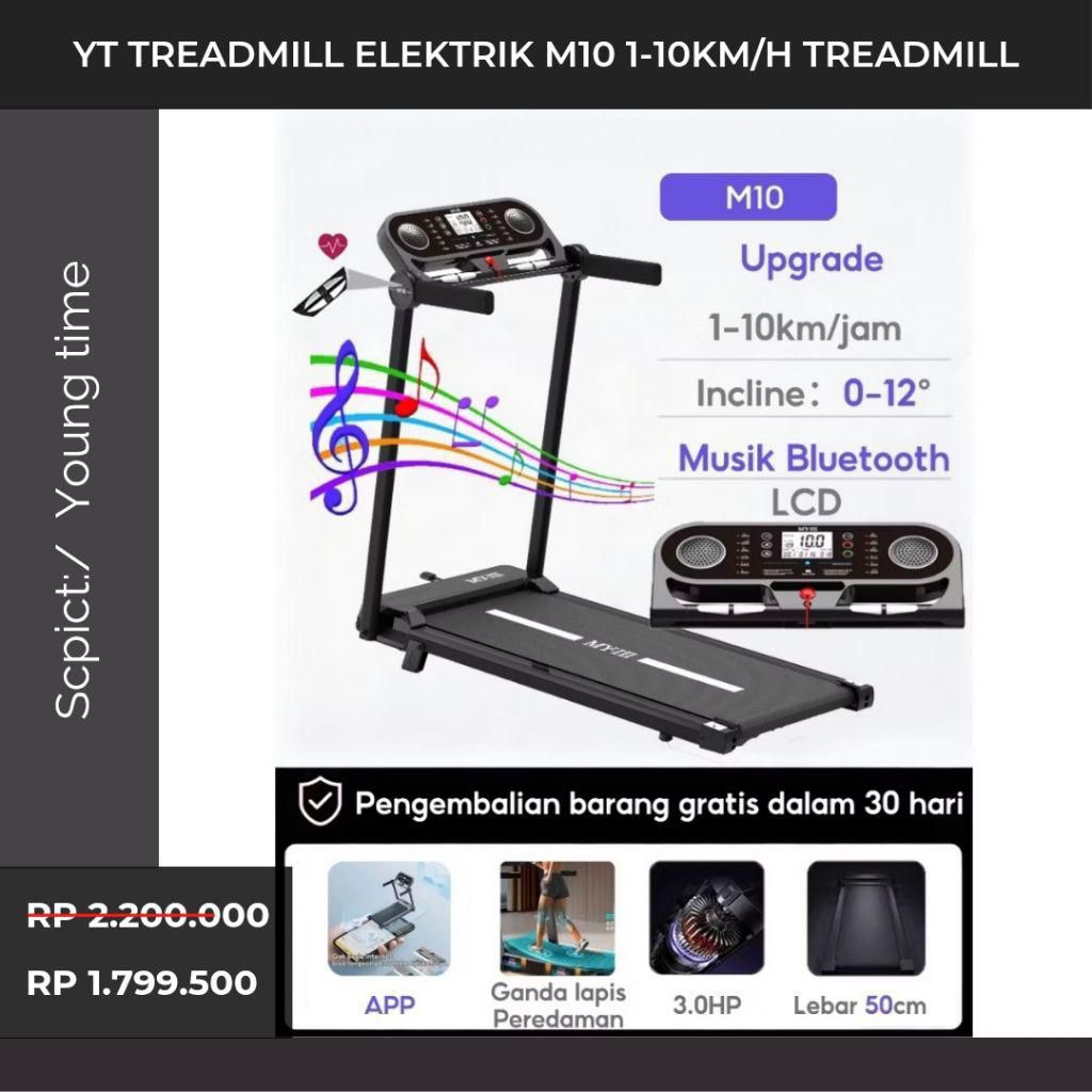 Promo YT Treadmill Elektrik M10 1-10km/h Treadmill lipat treadmill portable alat olahraga di rumah