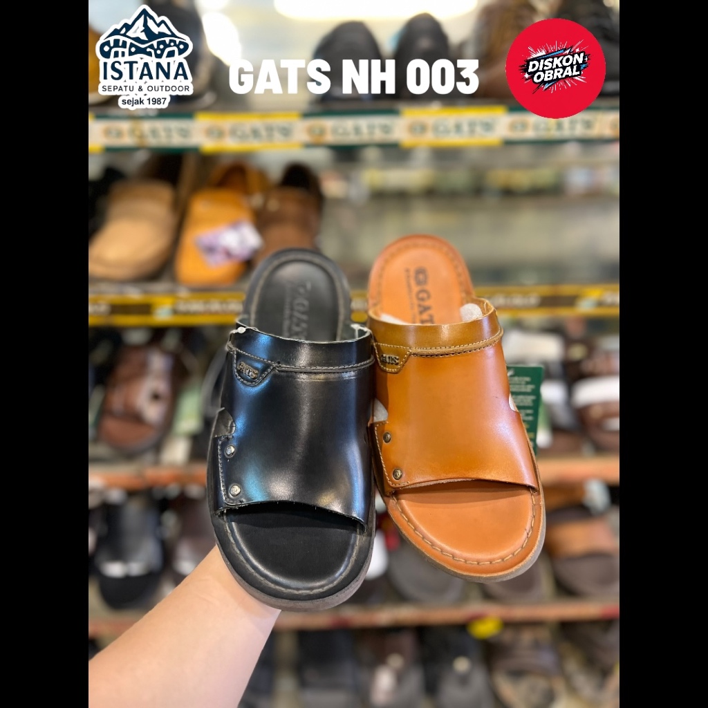 SALE Sandal GATS - GATS GH 003 Asli - GATS MX 003 Asli - Sandal Selop Kulit Asli - Sandal Kulit Gats