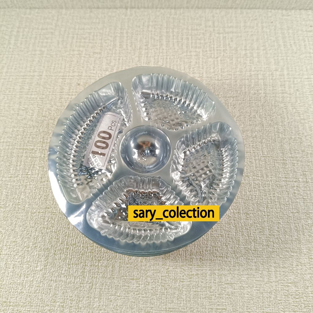 Isi 100 pcs Mika Sekat 5 Mika Plastik Besek Telur