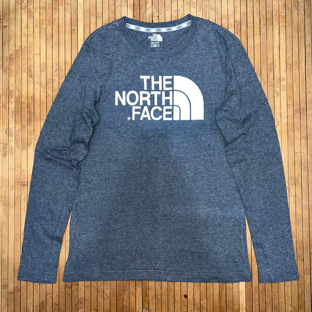 THE NORTH FACE HIKING ADVENTURE OUTDOOR GREY BOX LOGO LONG SLEEVE TSHIRT arcteryx fjallraven