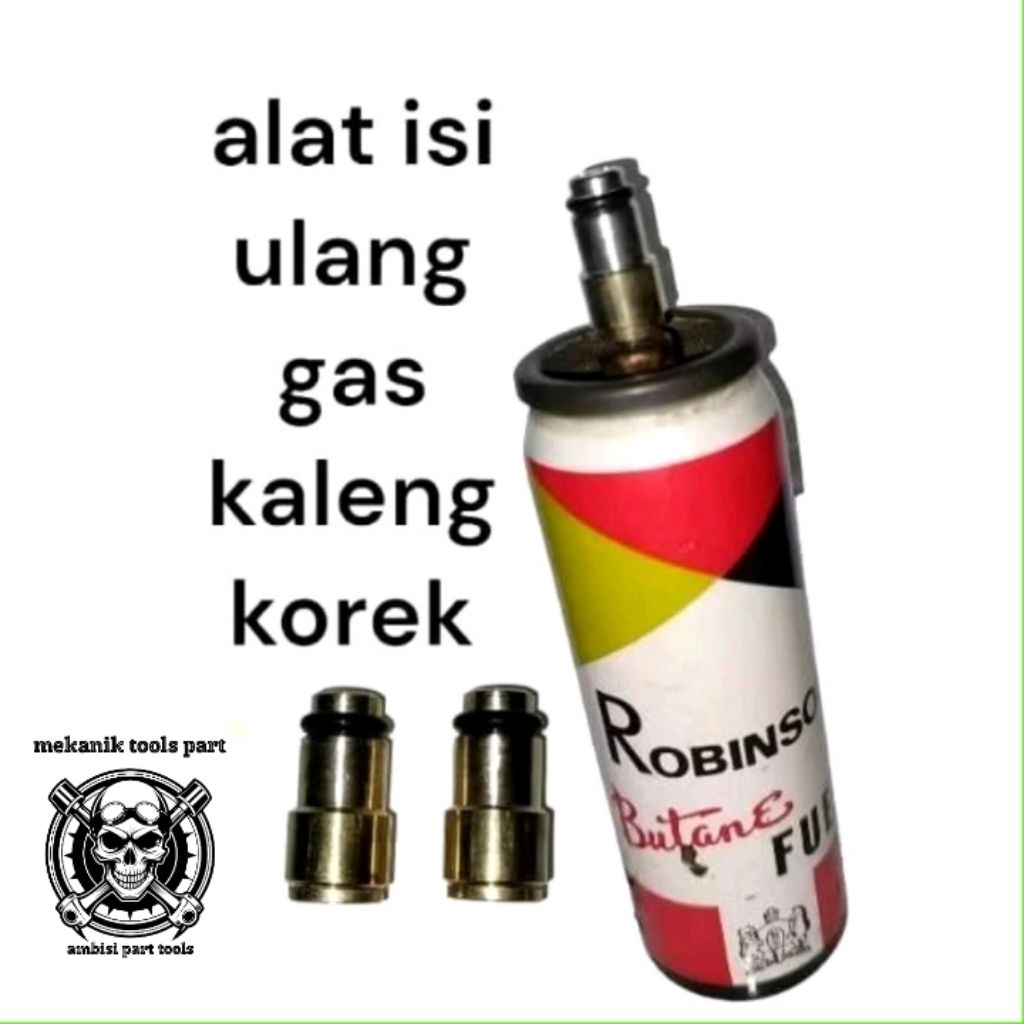 Alat isi ulang gas refil Portabel Refill gas kaleng porteblel simpel Nepel isi ulang gas