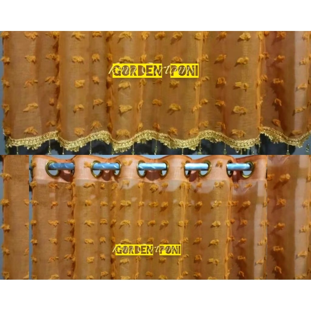 gorden poni gorden rumah minimalis modern gorden vitras Ruby model smokring