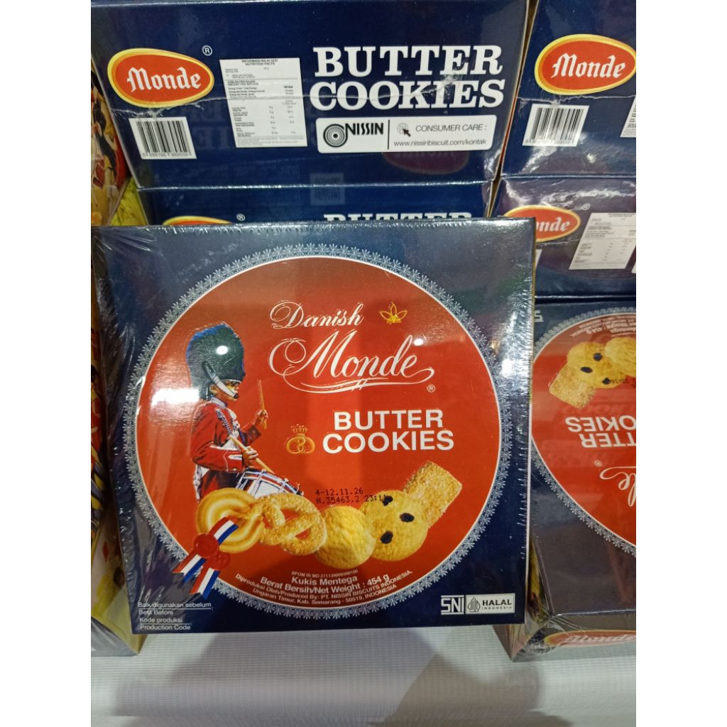 Monde Danish butter cookies kaleng kukis mentega 454g