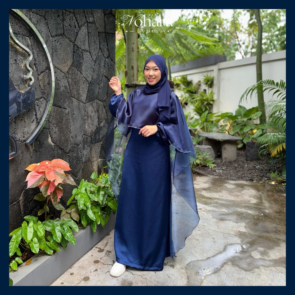 NOHARA - Aurora Satin Dress / Gaun Satin Silk Maxmara / Gaun Satin Muslimah