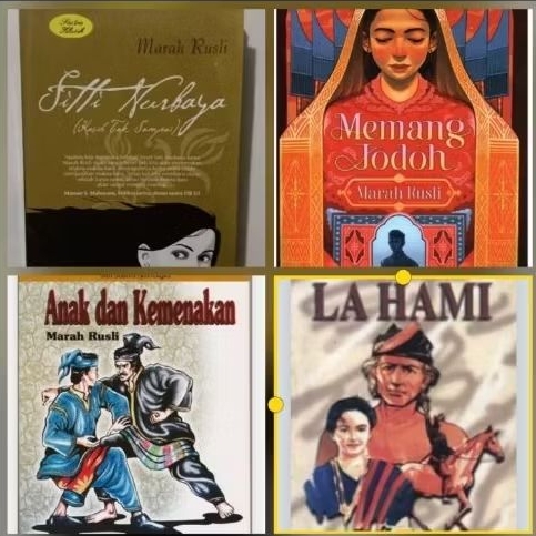 Novel Sastra Klasik Marah Rusli Sitti  Nurbaya Anak Dan Kemenakan DLL Balai Pustaka