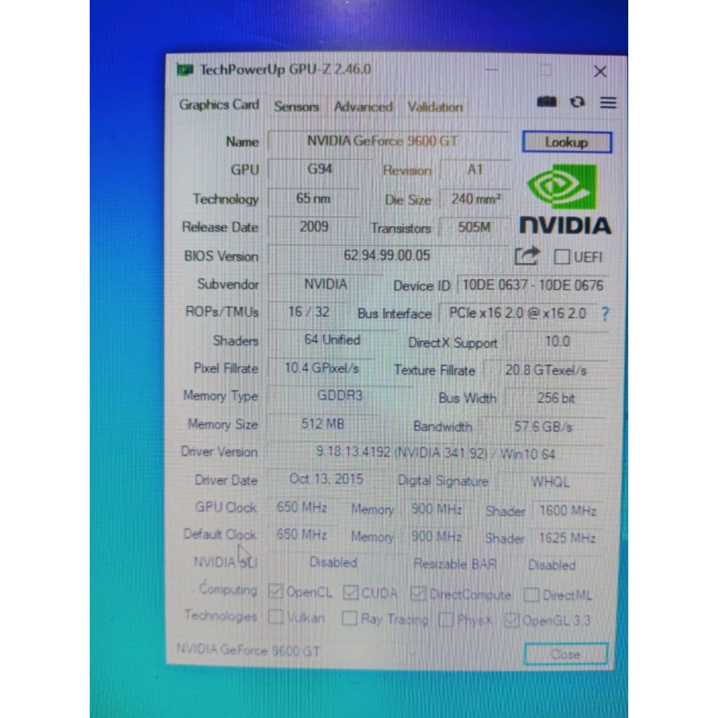 vga 9600gt normal butuh 6pin power