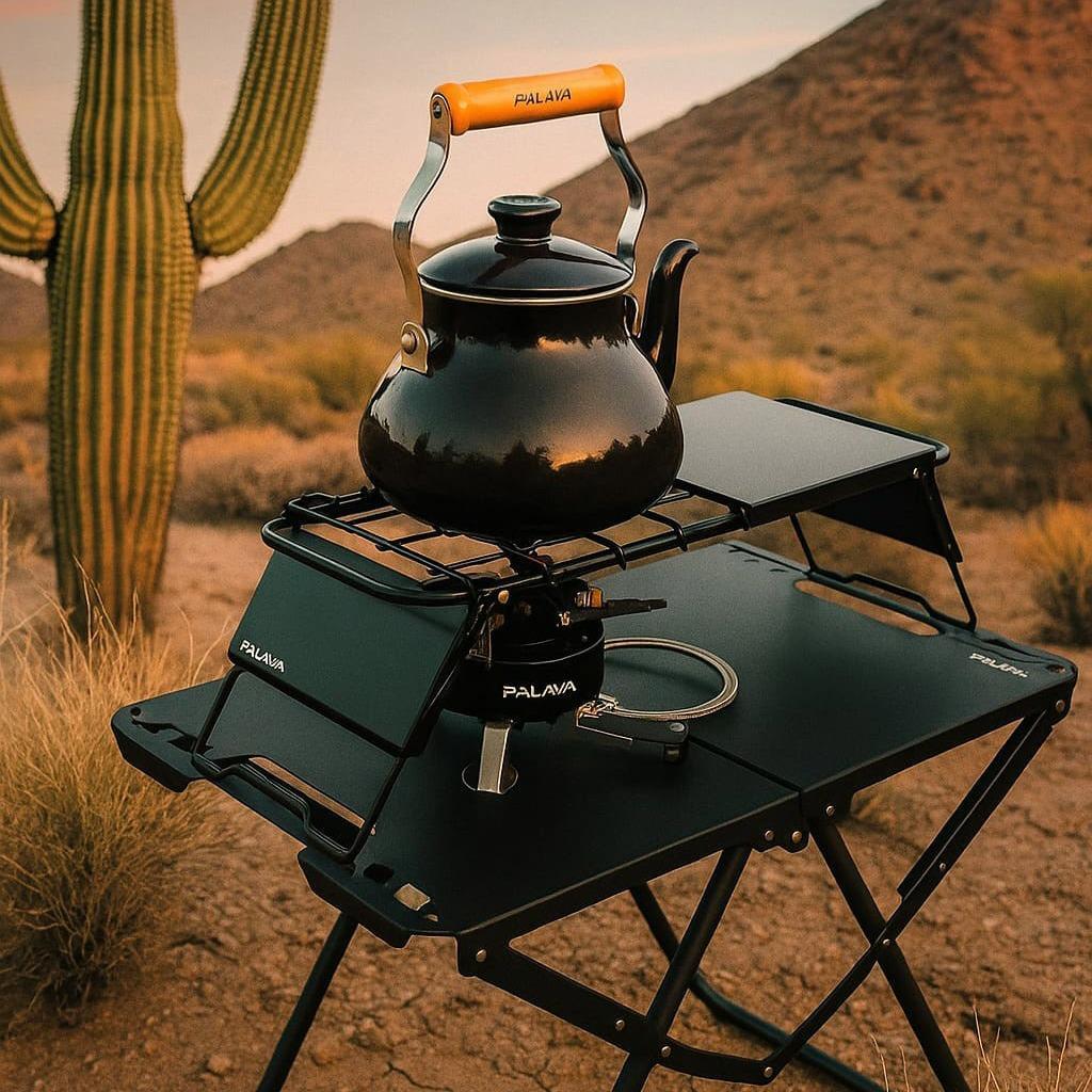 CICHLID Meja Lipat Portable Outdoor Portable Meja Kemping Lipat Outdoor Bahan Logam Meja Outdoor Lip