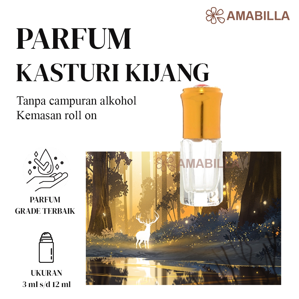 Parfum Aroma KASTURI Original Non Alkohol 3ml Parfum Original Bibit Parfum Murni KASTURI Minyak Wang