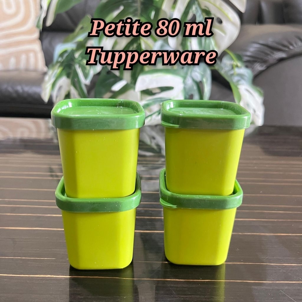 Petite Tupperware square 80 ml tempat sambel saos bumbu tupperware