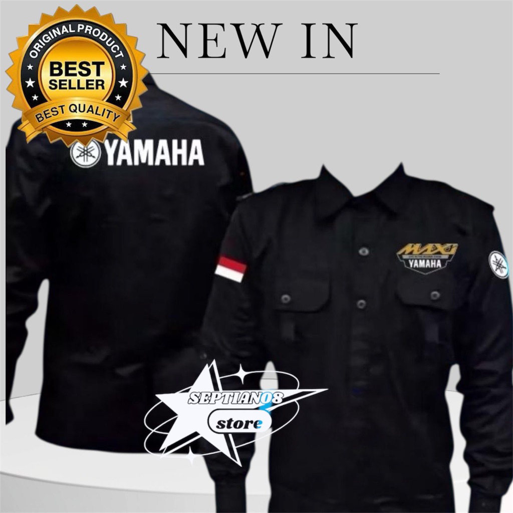 kemeja yamaha maxi full bordir baju yamaha gratis bordir nama