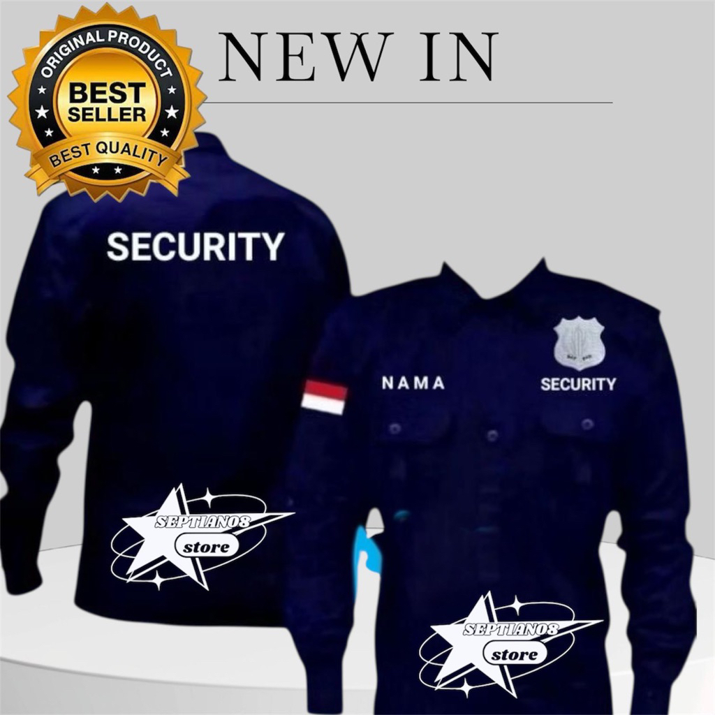 kemeja security full bordir baju security satpam gratis bordir nama
