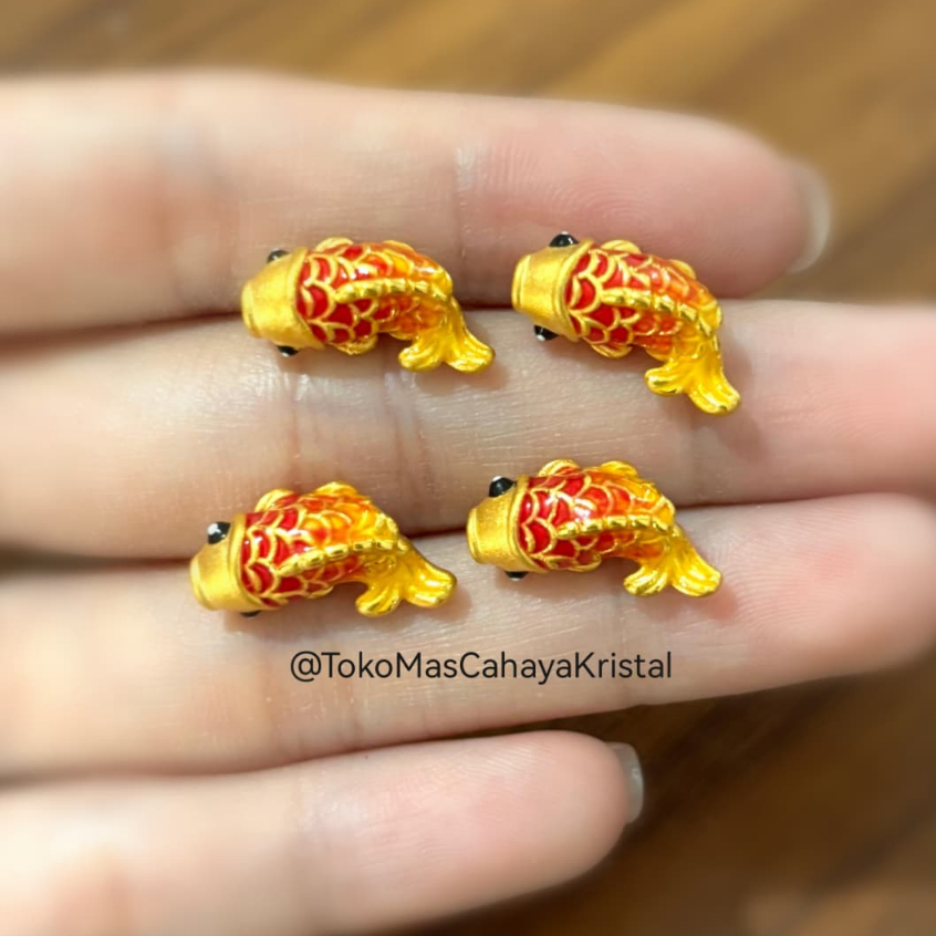 Charm Emas Ikan Koi Merah 24k-  Gold Charm Bracelet