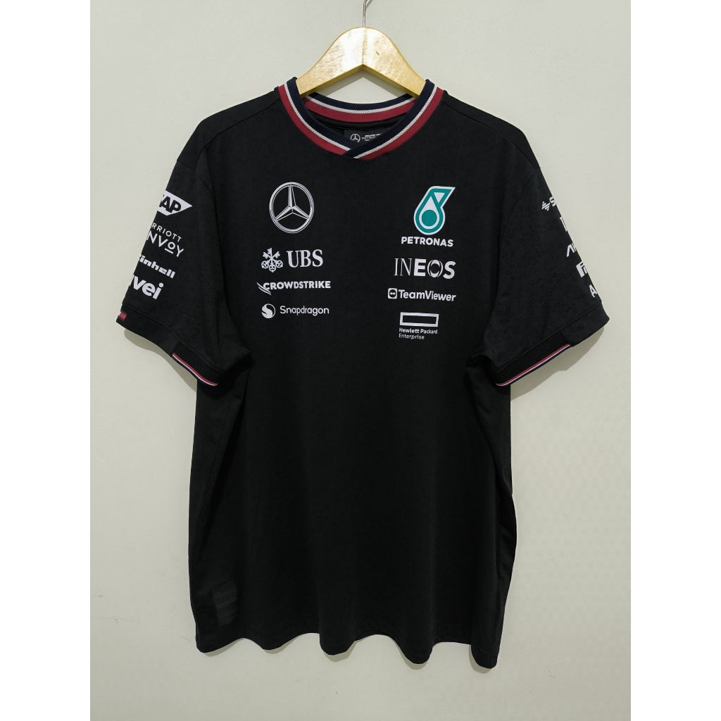 MERCEDES AMG PETRONAS FORMULA 1 TEAM SHIRT 2024 F1 SHIRT RACING JERSEY XL