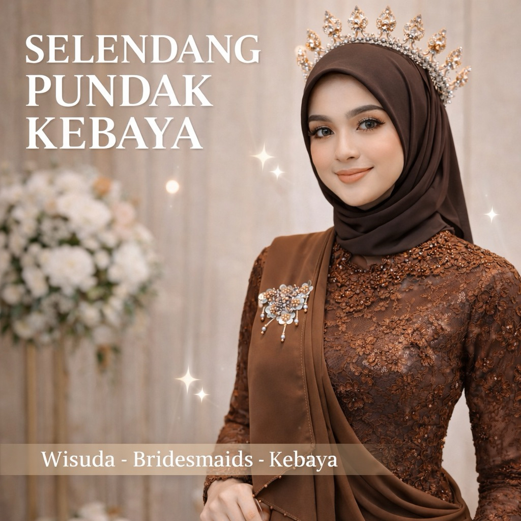 Selendang pundak premium - Selendang kebaya - selendang ceruty