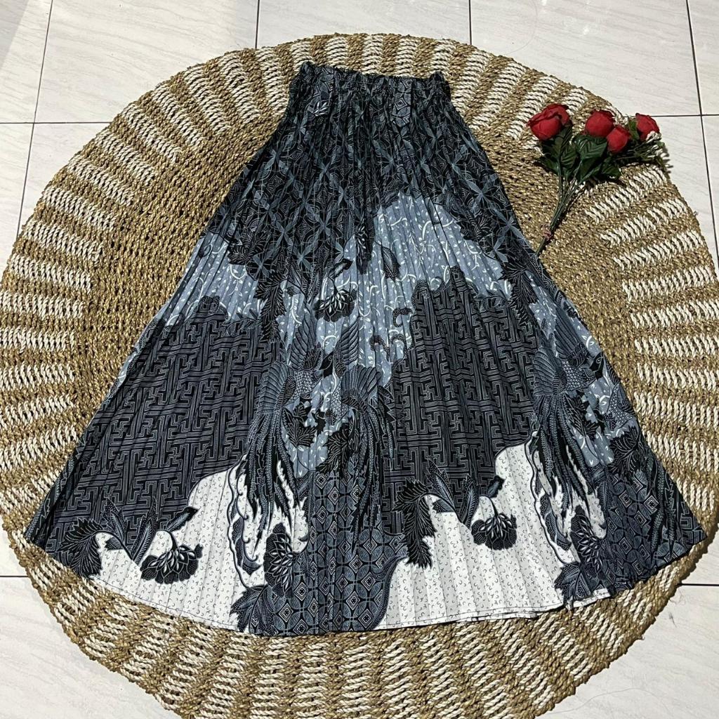 Frozalul-Rok plisket // Rok Batik Jumbo // Rok Batik Payung Plisket  //Premium Rok Batik Panjang Dew