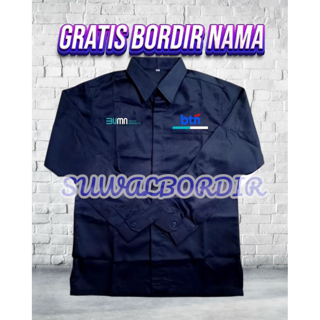 KEMEJA BUMN BTN KEMEJA BORDIR BTN SERAGAM BGN SERAGAM BUMN BTN