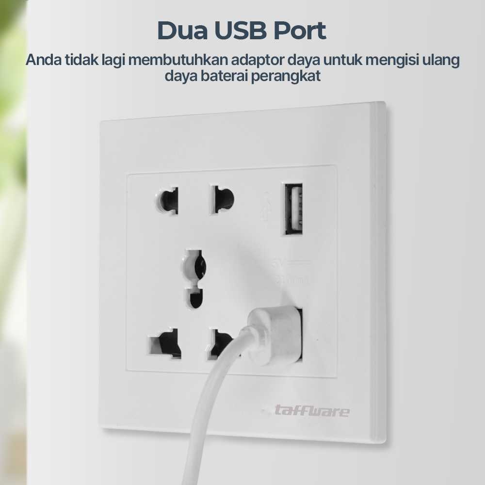 STOP KONTAK DINDING 2 USB PORT