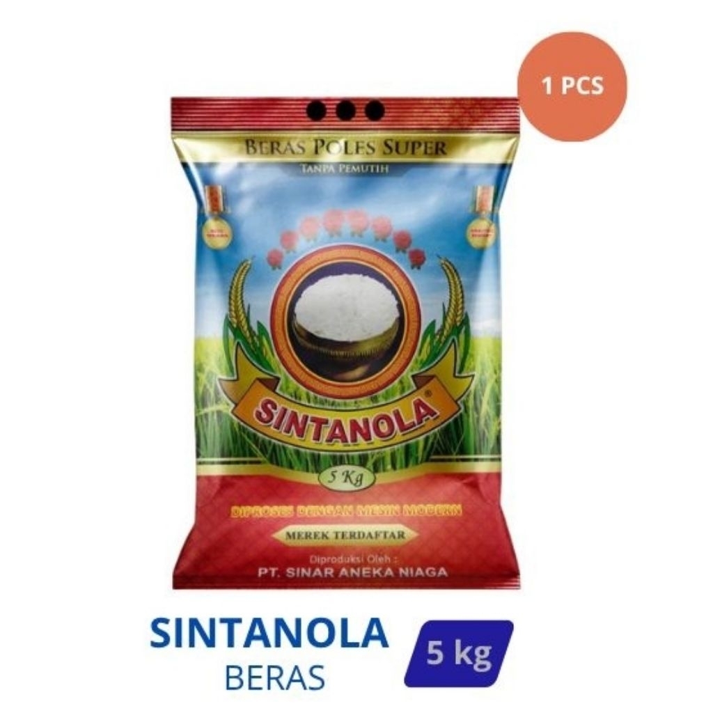 Beras Sintanola 5kg - Premium, Lembut, Tidak Mudah Keras