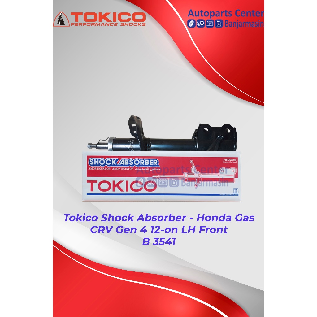 Tokico Shock Absorber - Honda Gas - CRV Gen 4 12-on LH Front (B 3541)