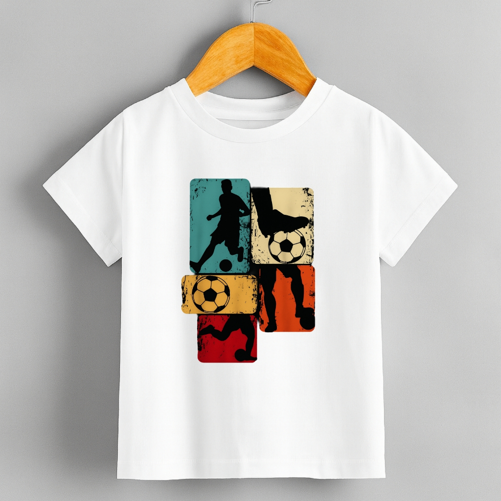 Baju anak gambar bola motivasi laki-laki perempuan usia 2-10 tahun sablon