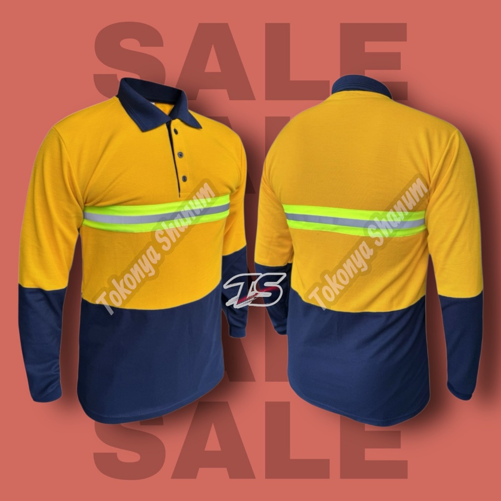 Kaos Kerah Polo Safety Lengan Panjang – Poloshirt Premium Pria untuk Kerja & Proyek