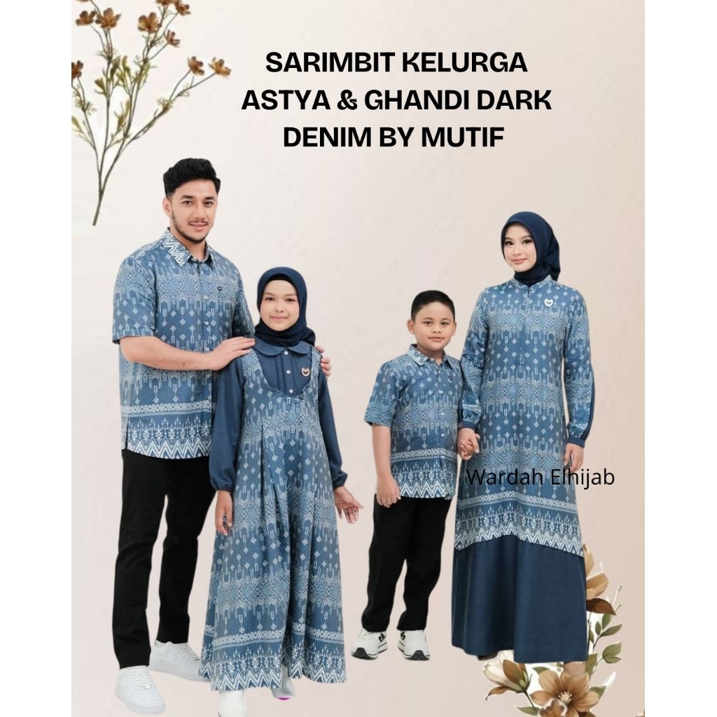 SARIMBIT KELUARGA ASTYA & GHANDI DARK DENIM BY MUTIF