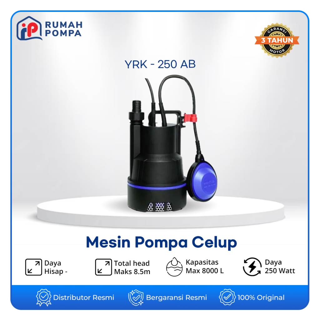 Pompa Celup Air Bersih York YRK - 250 AB